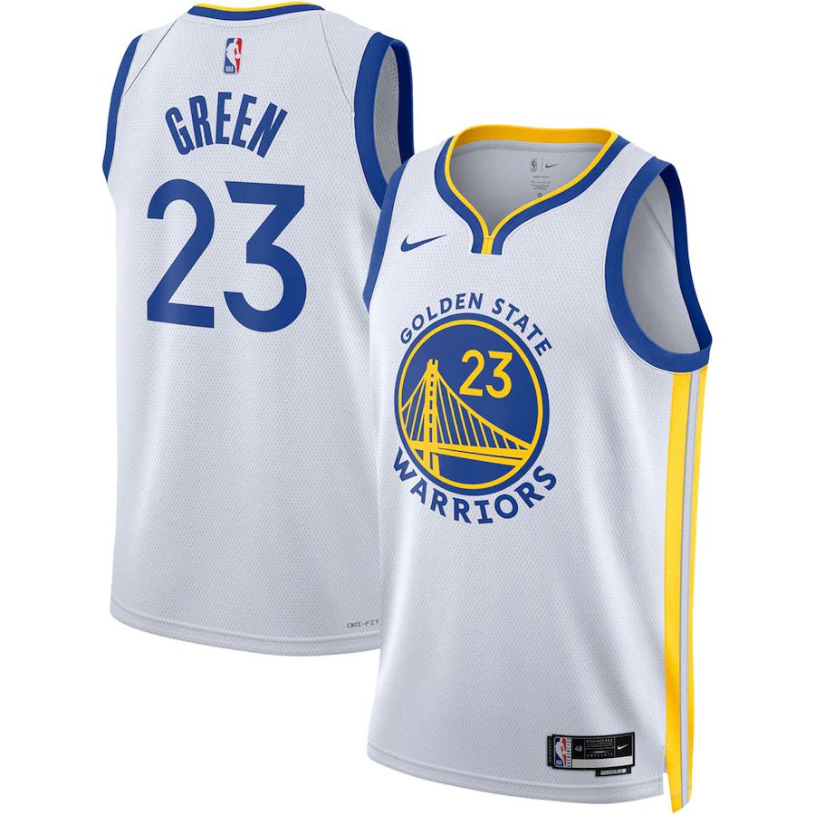 Men Golden State Warriors #23 Draymond Green Nike White Association Edition 2022-23 Swingman NBA Jersey->customized nba jersey->Custom Jersey